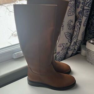 Madewell tall brown leather boots